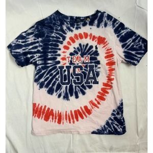 Polo 2020 Summer Olympics USA Tie Dye‎ Youth Medium Tshirt